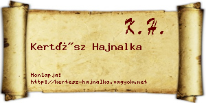 Kertész Hajnalka névjegykártya